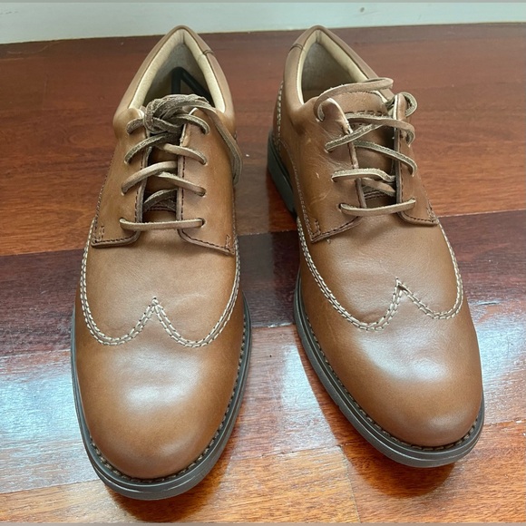 NWB Men SPERRY TOPSIDER Oxford Leather JAMESTOWN WING TIP BROWN Dress Shoes 8M - Picture 3 of 16